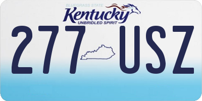 KY license plate 277USZ