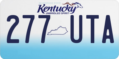 KY license plate 277UTA