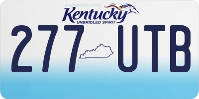KY license plate 277UTB