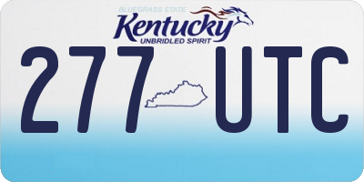 KY license plate 277UTC