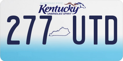 KY license plate 277UTD