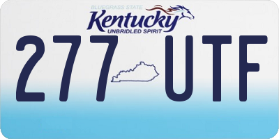 KY license plate 277UTF