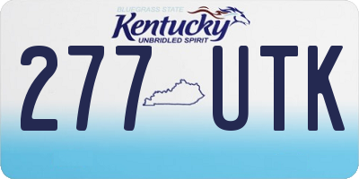 KY license plate 277UTK