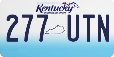 KY license plate 277UTN