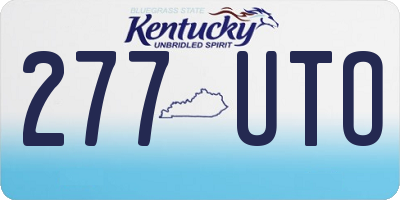 KY license plate 277UTO