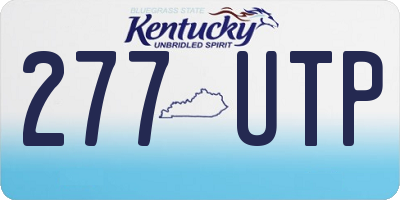 KY license plate 277UTP