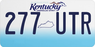 KY license plate 277UTR