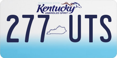 KY license plate 277UTS