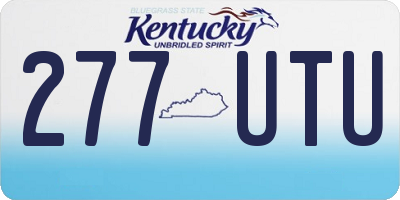 KY license plate 277UTU