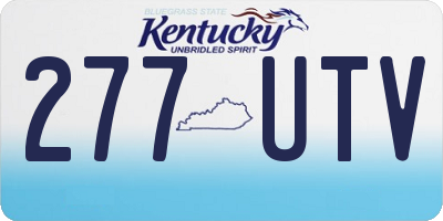 KY license plate 277UTV