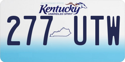KY license plate 277UTW
