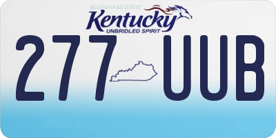 KY license plate 277UUB