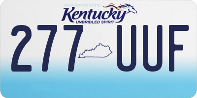 KY license plate 277UUF