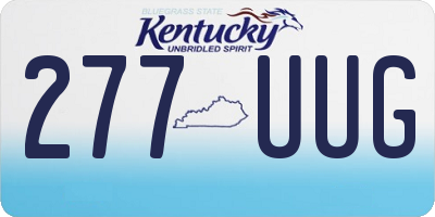 KY license plate 277UUG