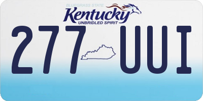 KY license plate 277UUI