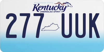 KY license plate 277UUK