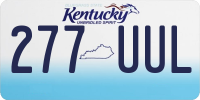 KY license plate 277UUL