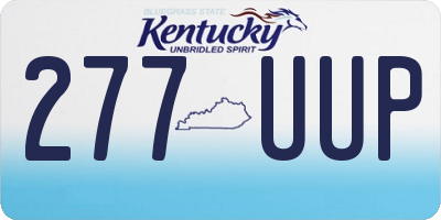 KY license plate 277UUP