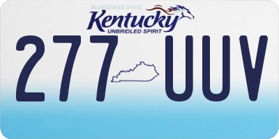KY license plate 277UUV