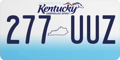 KY license plate 277UUZ