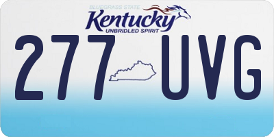KY license plate 277UVG