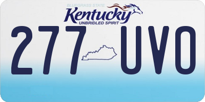 KY license plate 277UVO