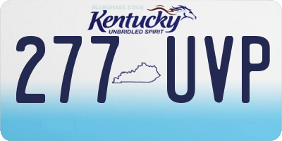 KY license plate 277UVP