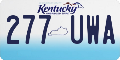 KY license plate 277UWA