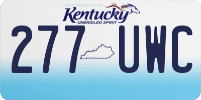 KY license plate 277UWC