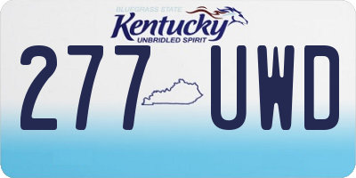 KY license plate 277UWD