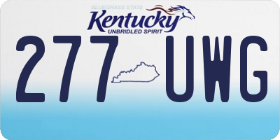 KY license plate 277UWG