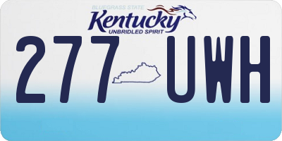KY license plate 277UWH