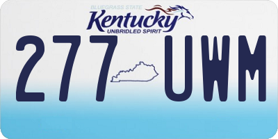 KY license plate 277UWM