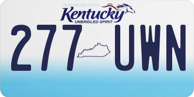 KY license plate 277UWN