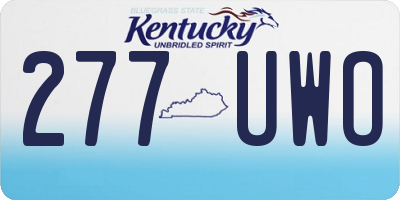 KY license plate 277UWO