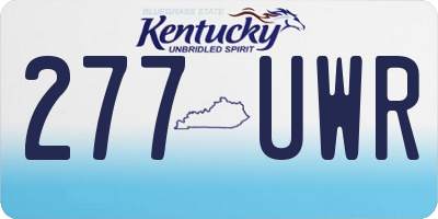 KY license plate 277UWR