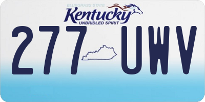 KY license plate 277UWV