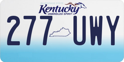 KY license plate 277UWY