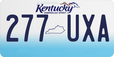 KY license plate 277UXA