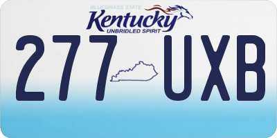 KY license plate 277UXB