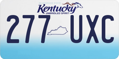 KY license plate 277UXC