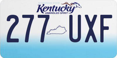 KY license plate 277UXF