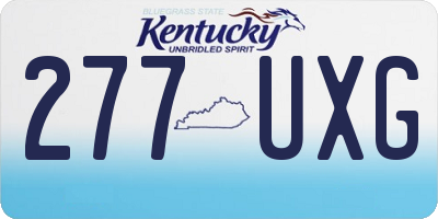 KY license plate 277UXG