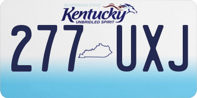 KY license plate 277UXJ