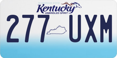 KY license plate 277UXM