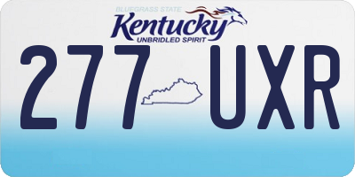 KY license plate 277UXR