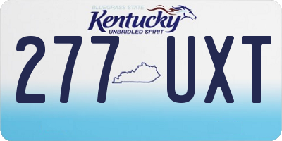 KY license plate 277UXT
