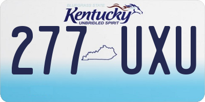 KY license plate 277UXU