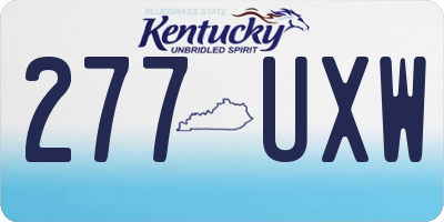 KY license plate 277UXW