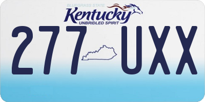 KY license plate 277UXX